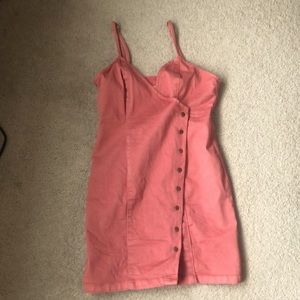 Coral Denim Mini Dress